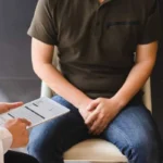 پزشک در حال معاینه یک مرد