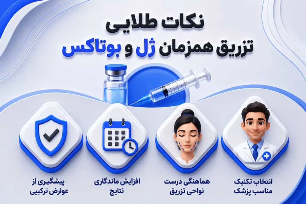 ۷ نکته مهم درباره تزریق همزمان ژل و بوتاکس