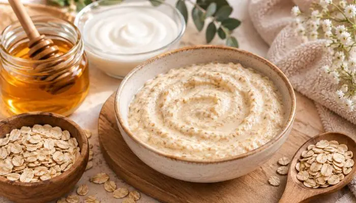 ماسک ماست، عسل و جو دوسر برای خشکی و لک صورت