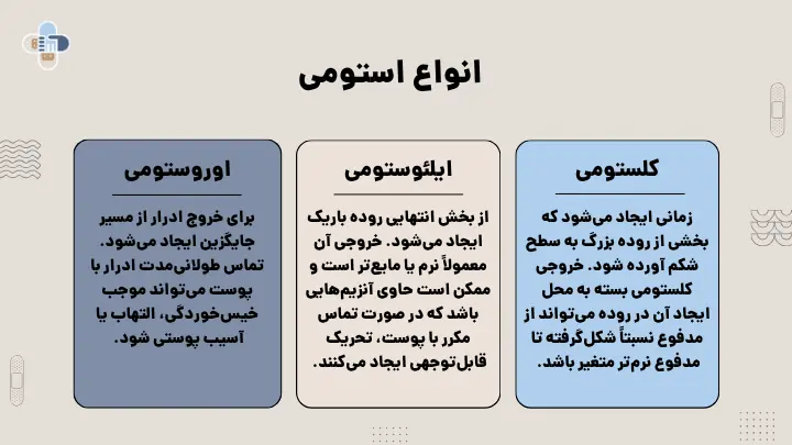 انواع استومی